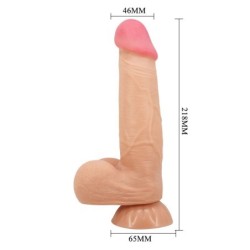 Sliding Skin Series Realistisk Dildo Med Sugpropp Glidande Hud 21.8 Cm