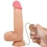 Realistické dildo řady Sliding Skin s přísavkou Klouzavá Kůže Dálkové Ovládání Přírodní 21,8 cm