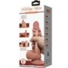 Realistyczne Dildo Serii Sliding Skin Z Przyssawką Przesuwna Skóra Brunet 19.4 Cm