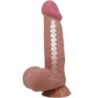 Sliding Skin Series Reālistisks Dildo Ar Piesūcekni Slīdoša Āda Tumšādains 20.6 Cm