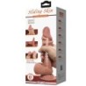 Sliding Skin Series Realistischer Dildo mit Saugnapf Gleithaut Dunkel 21.8 Cm