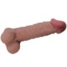 Sliding Skin Series Realistischer Dildo mit Saugnapf Gleithaut Dunkel 24 Cm