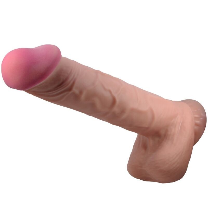 Sliding Skin Series Realistinen Dildo Imujalalla Liukuva Iho Tumma 26 cm