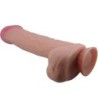 Sliding Skin Series Realistični Dildo s priseskom Drseča Koža Temnopolt 26 cm