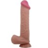 Realistické dildo s prísavkou Sliding Skin Series, tmavá pokožka, 26 cm