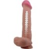 Realistické dildo s přísavkou Sliding Skin Series – Klouzavá kůže, tmavé, 26 cm