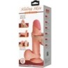 Série Sliding Skin Dildo Réaliste Avec Ventouse Peau Glissante Mulâtre 20.5 Cm