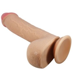 Sliding Skin Series Realisztikus Dildó Tapadókoronggal, Csúszó Bőr Hatású, Természetes, 23.4 Cm