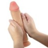 Sliding Skin Series Realistični Dildo s priseskom Drseča Koža Naravna 23.4 Cm