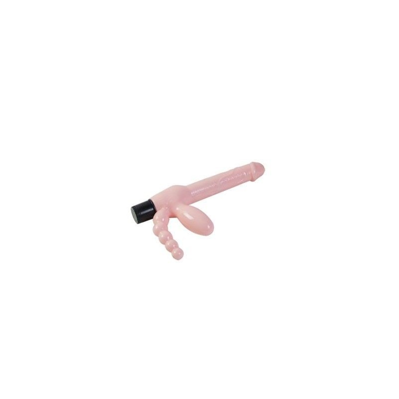 Arnés Sem Corda Tpr Com Vibração E Estimulação Anal 25.4 Cm