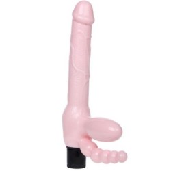 Harnais Sans Corde Tpr Avec Vibration Et Stimulation Anale 25.4 Cm