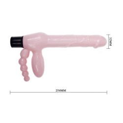 Arnés Sem Corda Tpr Com Vibração E Estimulação Anal 25.4 Cm