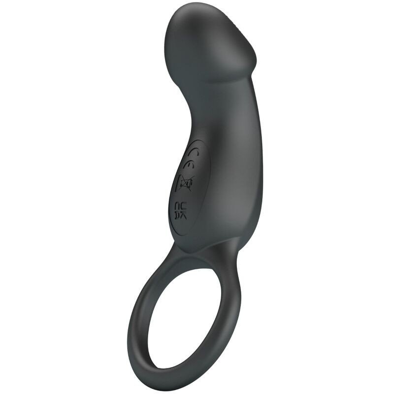 Trae Anel Vibratório Com Estimulador Preto Trae Anel Vibratório Com Estimulador Preto