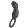 Trae Vibrating Ring With Stimulator Black