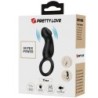Trae Inel Vibrator cu Stimulator Negru