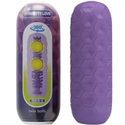 Violetinis Vyriškas Masturbatorius Twin Balls