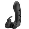 Vance Funda Dedo Vibrador Conejo Negro