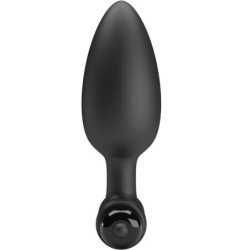 Vibrierender Buttplug 2 Plug Anal 10 Vibrationen Schwarz