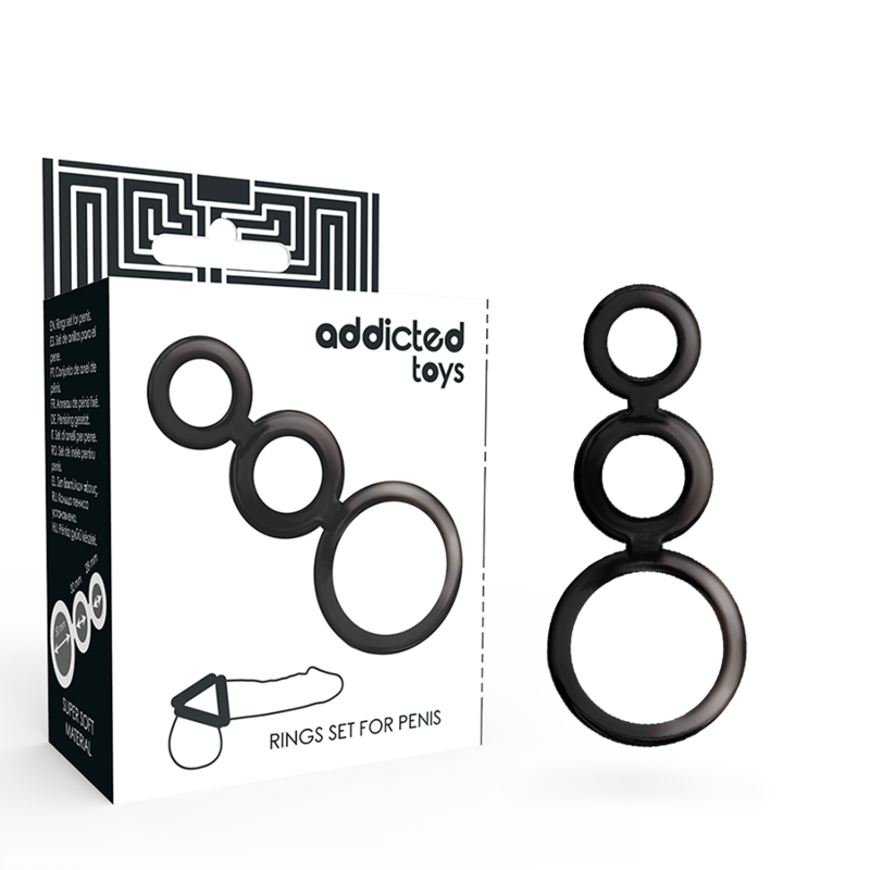 Set Anelli Pene e Testicoli - Affumicato