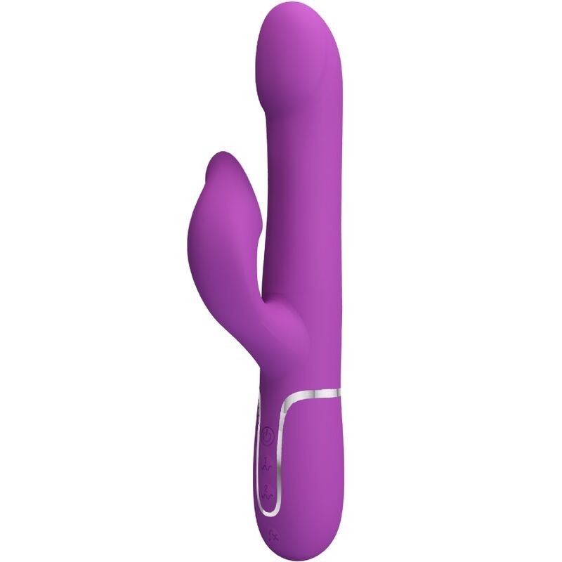 Vibratorius ir daugiafunkcis stimuliatorius 4 viename, violetinis