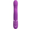 Vibratorius ir daugiafunkcis stimuliatorius 4 viename, violetinis