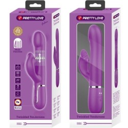 Vibratorius ir daugiafunkcis stimuliatorius 4 viename, violetinis