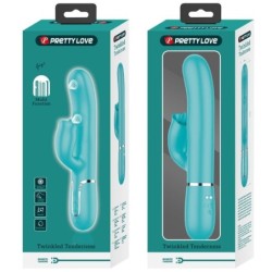 Vibrátor Rabbit s Licking vo farbe Aqua Green