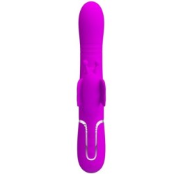 Vibrador Rabbit Multifunción 4 En 1 Mariposa Fucsia