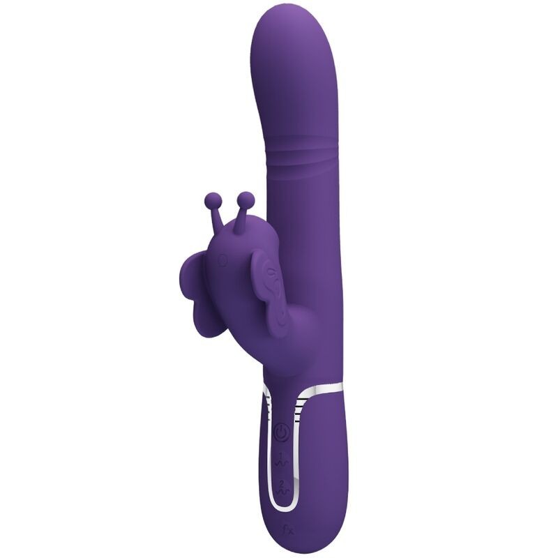 Vibrator Rabbit Multifuncțional 4 În 1 Fluture Violet
