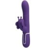 Vibrador Rabbit Multifunción 4 En 1 Mariposa Morado