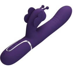 Vibrador Rabbit Multifunción 4 En 1 Mariposa Morado
