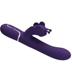 Vibrador Rabbit Multifunción 4 En 1 Mariposa Morado