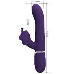 Vibrador Rabbit Multifunções 4 Em 1 Borboleta Roxo