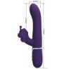Večfunkcijski vibrator zajček 4 v 1 metulj vijolične barve