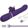 Vibrator Rabbit Multifuncțional 4 În 1 Fluture Violet