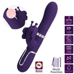 Vibrator Rabbit Multifuncțional 4 În 1 Fluture Violet