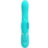Vibrador Rabbit Multifunção 4 Em 1 Borboleta Verde Água
