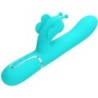 Vibrador Rabbit Multifunção 4 Em 1 Borboleta Verde Água