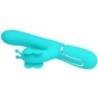 Vibrador Rabbit Multifunción 4 En 1 Mariposa Verde Agua