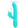 Vibreur Rabbit Multifonction 4 En 1 Papillon Vert d'Eau