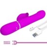 Violett Kaninvibrator med Pärlor