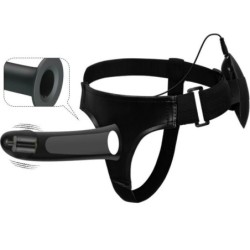 Vito Strap On cu Dildo Cavitar și Vibrație 17.3 Cm