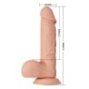 Skaists Piedzīvojums Bahamut Reālistisks Dildo Elastīgs 21.8 Cm Dabīgs