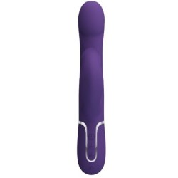 Zalin Rabbit Vibrators ar pērlītēm 4 vienā, violetā krāsā