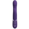 Zalin Vibrator Zajček Biseri 4 V 1 Vijoličen
