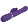 Zalin Rabbit Vibrators ar pērlītēm 4 vienā, violetā krāsā