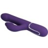 Zalin Rabbit Vibrators ar pērlītēm 4 vienā, violetā krāsā