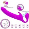 Zanini Dildo Strap-On Sin Arnes 10 Vibraciones Morado