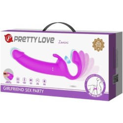 Zanini Dildo Strap-On Ohne Gurt 10 Vibrationen Lila