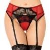 Punane pitsiline sukahoidjaga string S/M